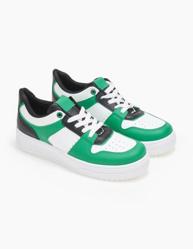 Sneakers σε συνδυασμό χρωμάτων - Πράσινο